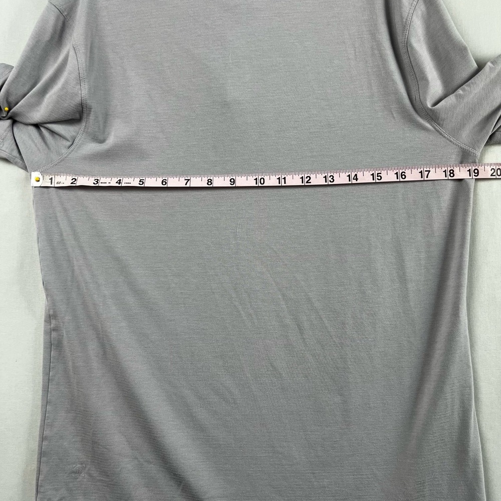 Lululemon Polo Golf Shirt Mens Medium Gray Short Sleeve Collared Button Placket - Picture 7 of 10